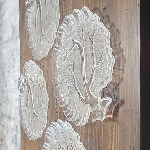 Vintage Hazel Atlas Tree Of Life Snack Tray Plate Only Set Of 4 - Picture 3 of 6